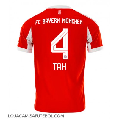 Camisa de Futebol Bayern Munich Jonathan Tah #4 Equipamento Principal 2025-26 Manga Curta Camisa de Futebol Bayern Munich Jonathan Tah #4 Equipamento Principal 2025-26 Manga Curta